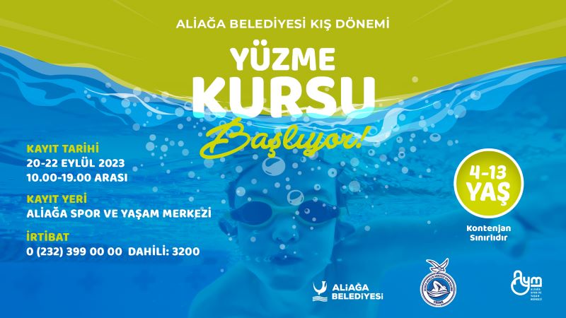 Aliağa Spor ve Yaşam Merkezi'nde yüzme kursları başlıyor