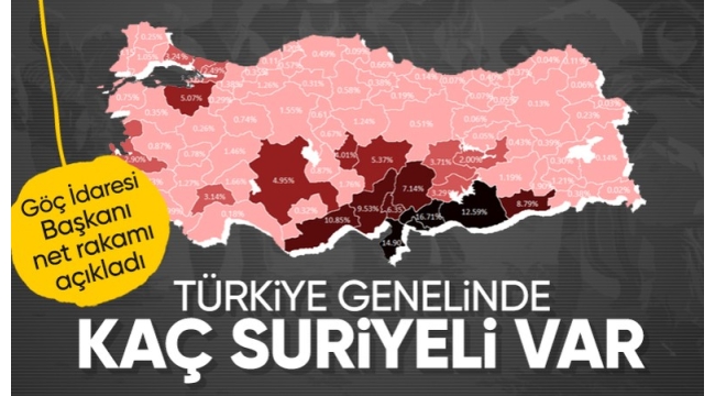 İşte Suriyeli haritası