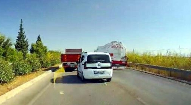 Makas atarak trafiği tehlikeye sokan sürücüye 4 bin TL ceza