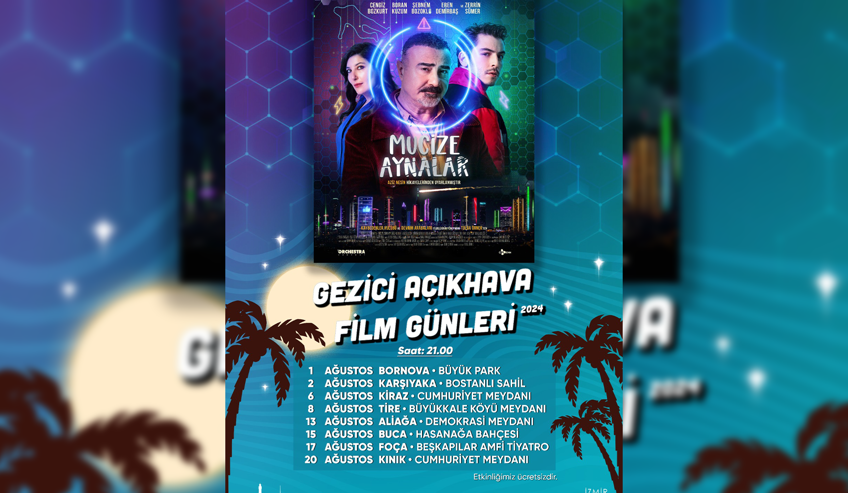 Açık havada film keyfi başlıyor