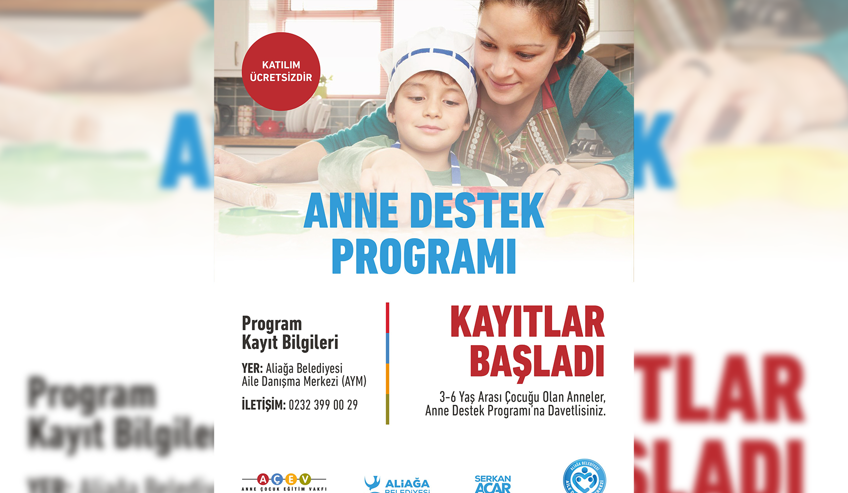 Aliağa'da Anne Destek Programı'na kayıtlar başladı