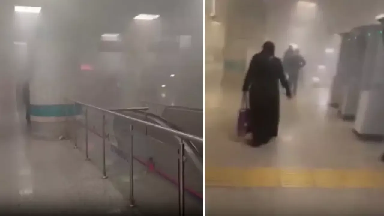 İstanbul'da metro istasyonunda yangın