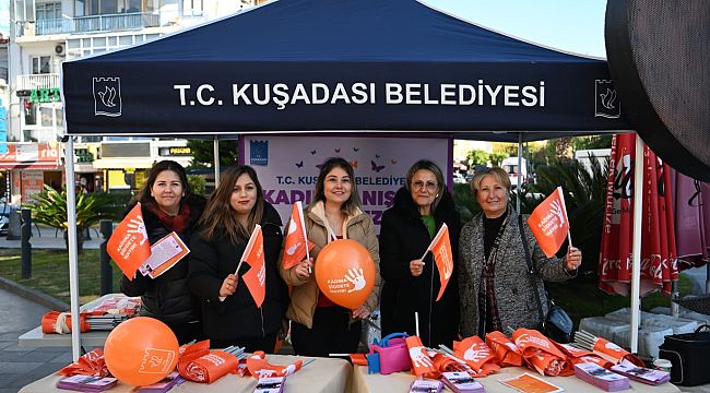 Kuşadası Belediyesi'nden kadına yönelik şiddete karşı farkındalık etkinliği