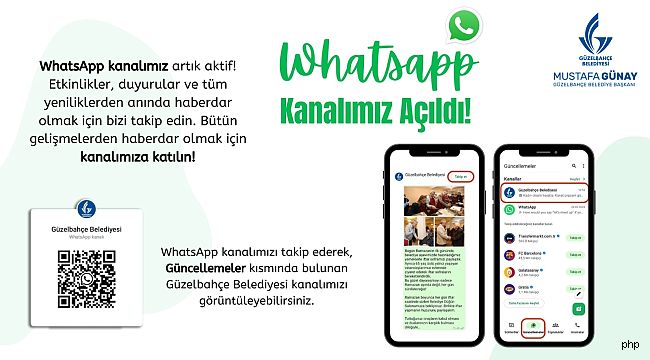 Güzelbahçe Belediyesi WhatsApp Kanalı hizmete açıldı