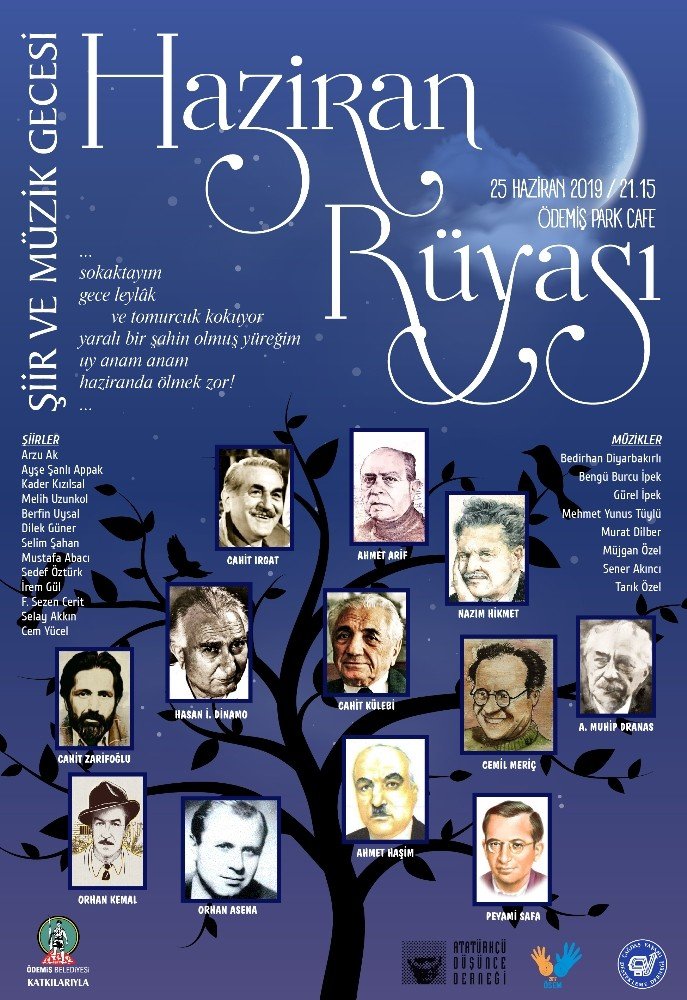 Ödemiş’te ‘Haziran Rüyası’ müzik ve şiir gecesi